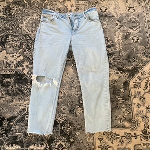 Like new Abercrombie and Fitch skinny high rise. Worn one time. No issues. 30s.